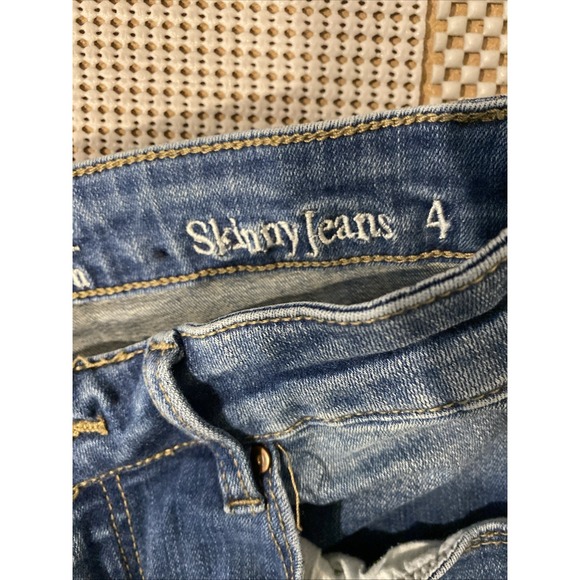 Resfeber New York Collection Skinny Jeans 4 Blue Distressed - Picture 4 of 5